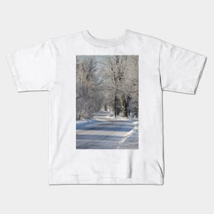 Country Road in Winter Kids T-Shirt